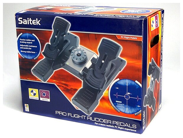 Logitech G Saitek Pro Flight Rudder Pedals, серый, 1 шт.