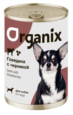 Organix консервы Консервы для собак Заливное из говядины с черникой 22ел16, 0,400 кг