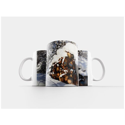 фото Кружка "зима, снег, дрова" 320 мл lotsprints