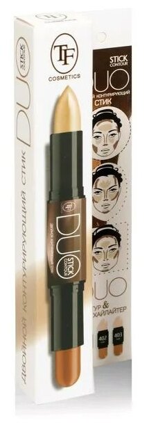 TF Cosmetics Двойной контурирующий стик Duo Contour Stick Sculpt&Highlight, 401 универсальный