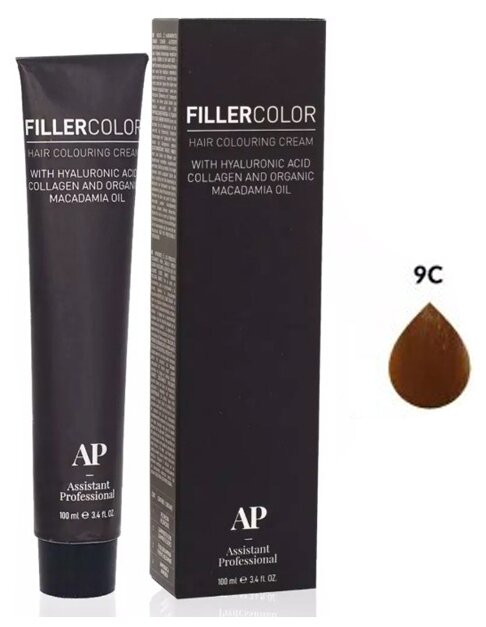 Assistant Professional Filler Color перманентная крем-краска для волос, 9C Очень светлый блондин медовый, 100 мл