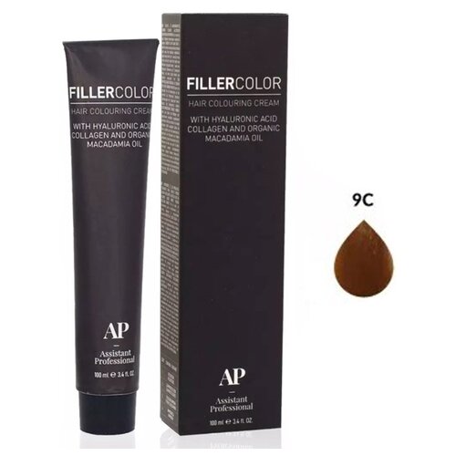 Assistant Professional Filler Color перманентная крем-краска для волос, 9C Очень светлый блондин медовый, 100 мл