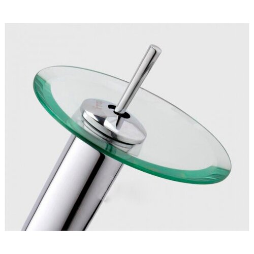 фото Смеситель для раковины frap f1055-2 прозрачное стекло