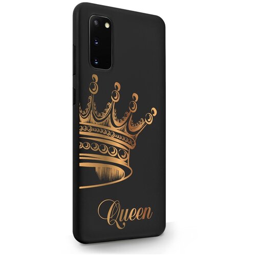 Черный силиконовый чехол MustHaveCase для Samsung Galaxy S20 Парный чехол корона Queen для Самсунг Галакси С20