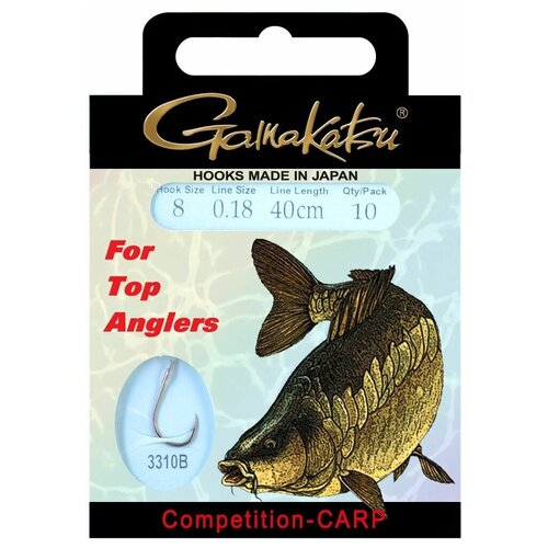 крючок gamakatsu power carp nsb black 16 Крючок Gamakatsu Hook BKS-3310F Carp 60cm №02 d0.30