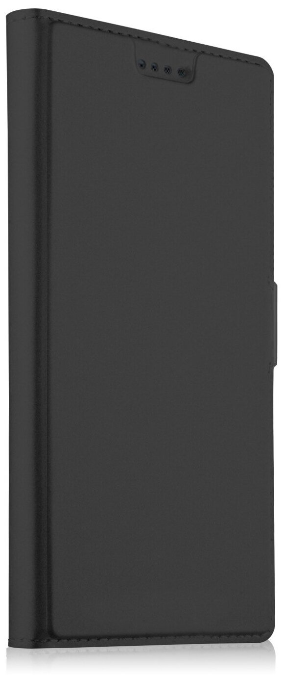 Чехол-книжка MyPads для Sony Xperia XA1 Plus на жёсткой металлической основе чёрный