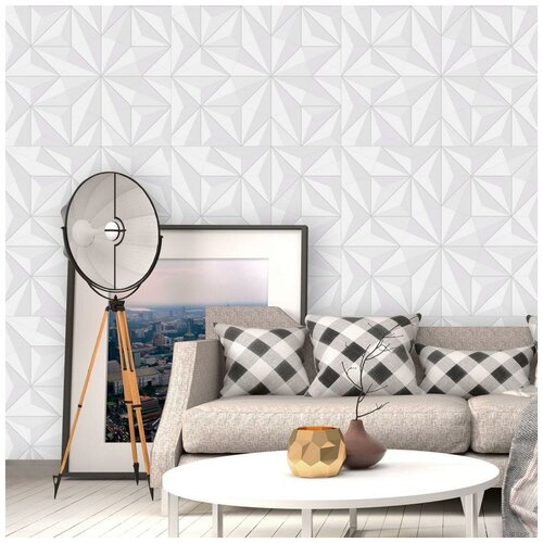 Обои В042-00 виниловые моющиеся геометрический орнамент для спальни гостиной Лофт 1200₽