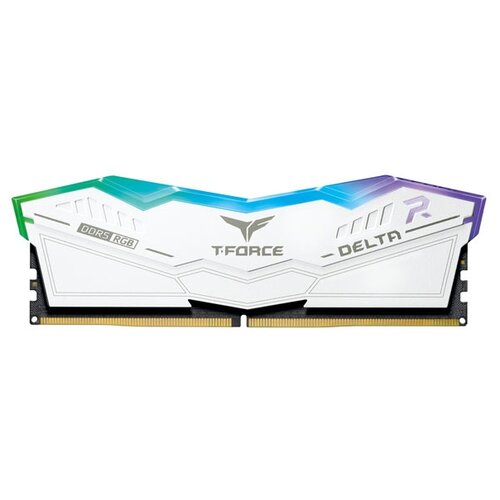 Оперативная память TEAM GROUP DDR5 32Gb (2x16Gb) 6400MHz pc-51200 T-FORCE DELTA RGB White Gaming Memory (FF4D532G6400HC40BDC01)
