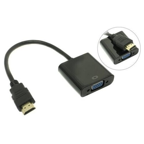 конвертер mrm power hdmi vga чёрный Переходник-адаптер MRM-POWER HDMI-VGA 0,1м, конвертер