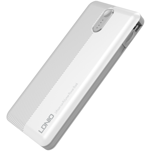 фото Внешний аккумулятор 10000 mah ldnio pl1013 + кабель: micro, lightning, type-c/ type-c/ выход: 2.1a/ белый