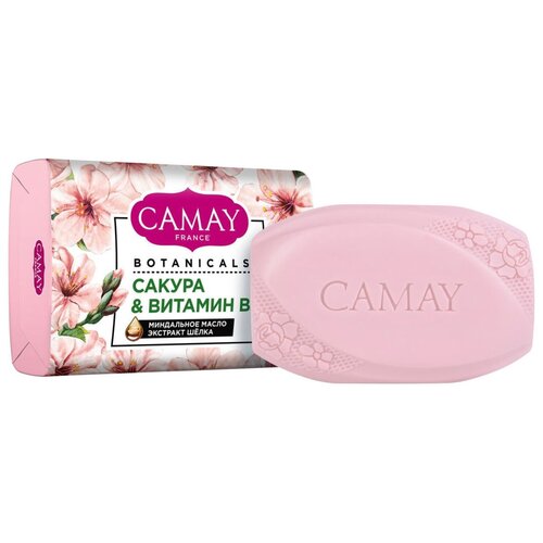 Camay мыло кусковое Botanicals Cакура & витамин B3, 85 г мыло camay botanicals ирис и витамин с 85г