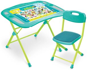 Комплект Nika стол + стул Пушистая азбука (NKP1/4) 73x59 см зеленый