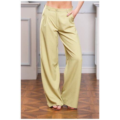 Брюки палаццо  Angela Ricci, размер 42, зеленый