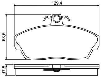 Дисковые тормозные колодки передние Bosch 0986495228 для ГАЗ, Land Rover (4 шт.)