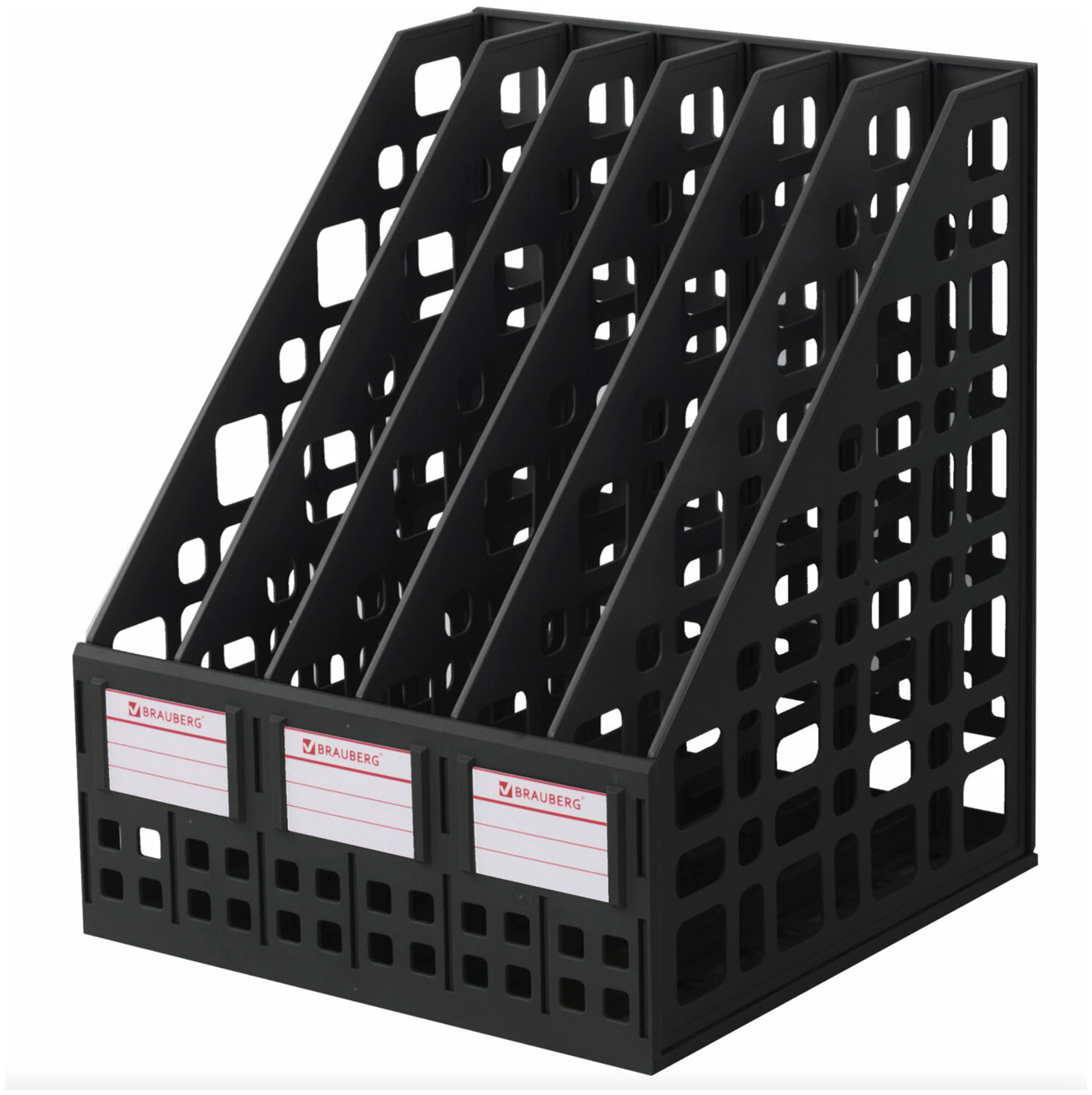 фото Лоток вертикальный для бумаги BRAUBERG Maxi Plus 237015 (6 отд.)