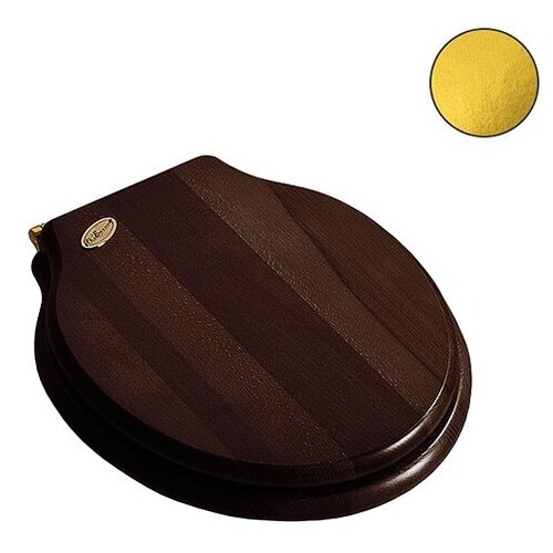 SIMAS Londra LO009noce/oro - Сиденье с крышкой для унитаза Soft Close (орех - золото)