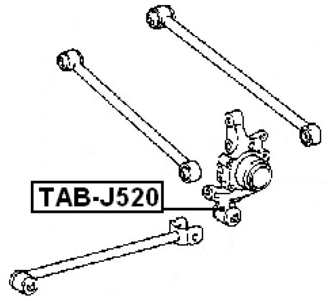 Сайлентблок задней цапфы Febest TAB-J520