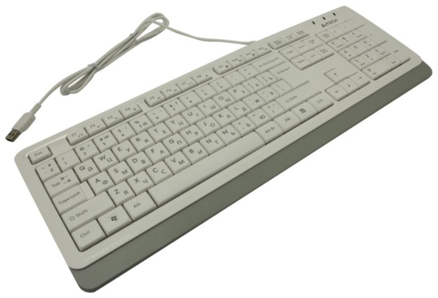Клавиатура A4 Fstyler FK10, USB, белый серый [fk10 white] - фото №14