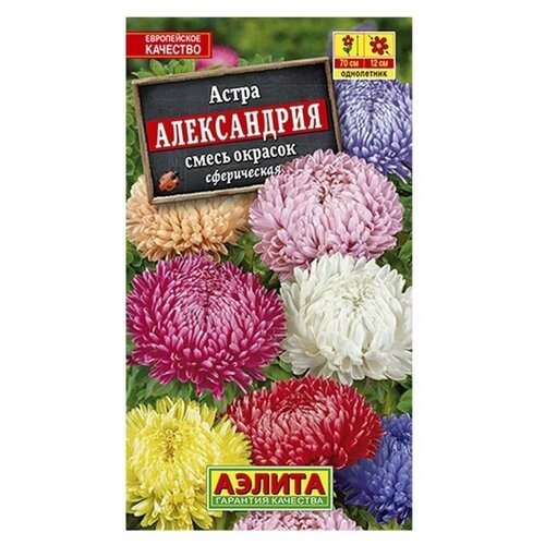Аэлита Семена Астра - смесь окрасок Александрия семена цветы астра александрия 0 2 г смесь сортов цветная упаковка аэлита