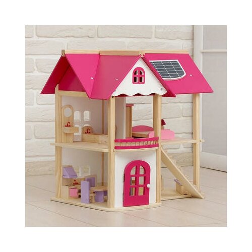 кукольный домик с мебелью Кукольный домик Розовое волшебство, с мебелью 2826498 .