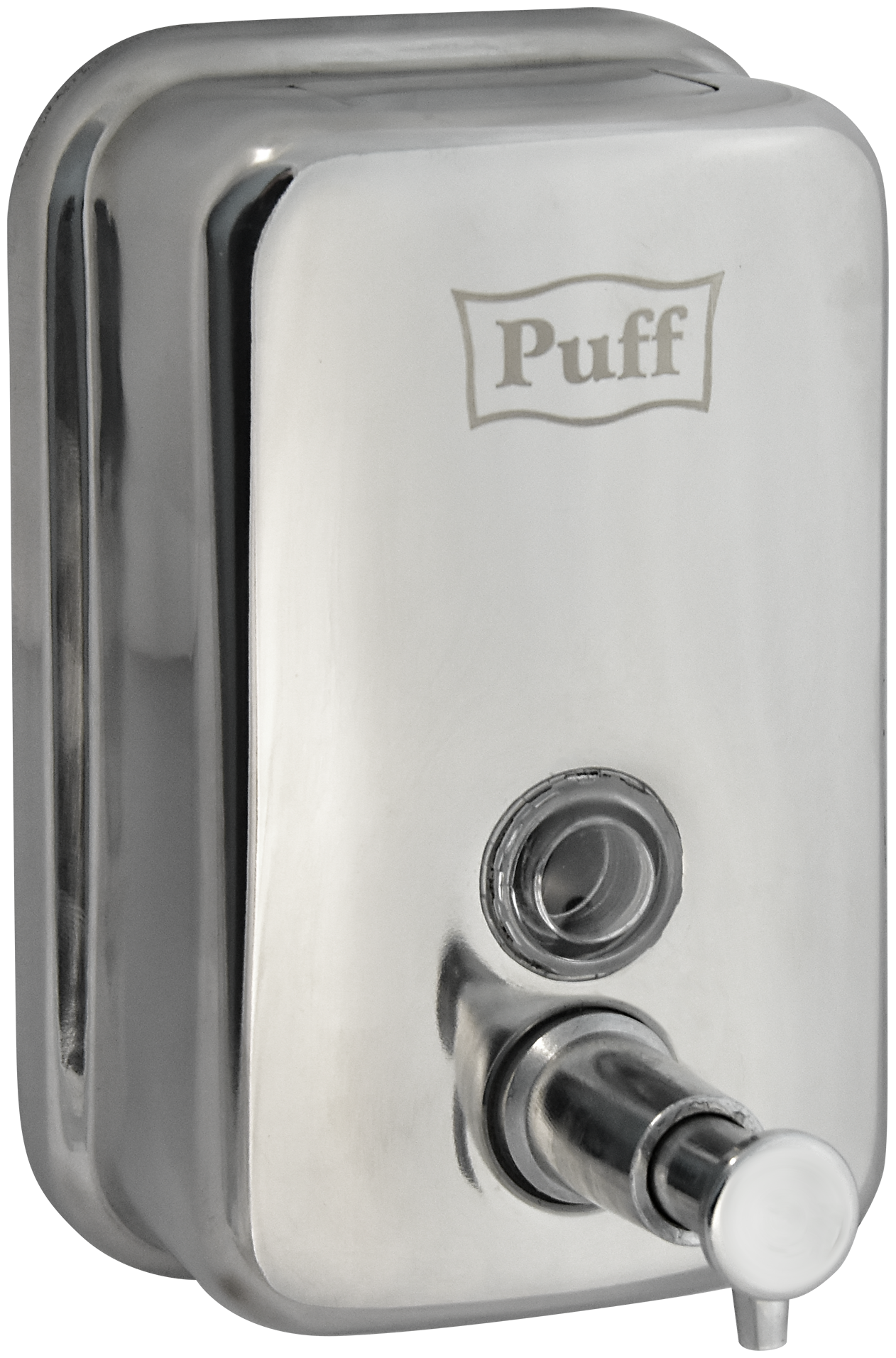 Дозатор для жидкого мыла из нерж. стали puff-8605, хром, 500 мл, глянцевый, 17х12х12 см
