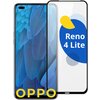 Полноэкранное защитное стекло на телефон Oppo Reno 4 и 4 Lite / Противоударное стекло для смартфона Оппо Рено 4 и 4 Лайт с олеофобным покрытием - изображение