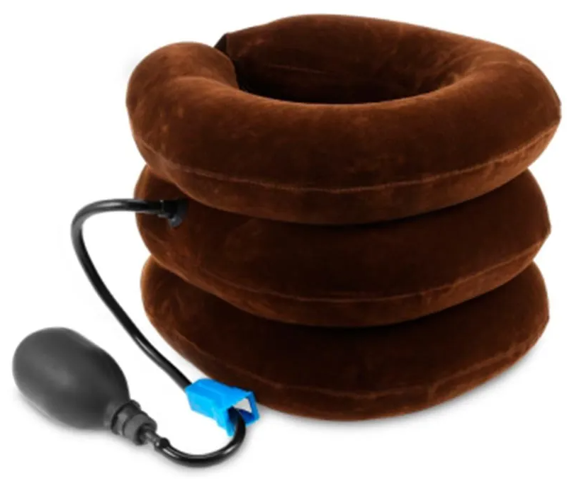 Массажный надувной воротник для шеи Tractors For Cervical Spine, шейный, ортопедический при остеохондрозе, Массажная подушка