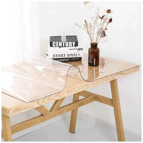 Скатерть силиконовая прозрачная, гибкое мягкое стекло DecoMir Блик