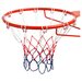 ONLYTOP Сетка баскетбольная, 50 см, нить 3 мм, триколор, (2 шт)