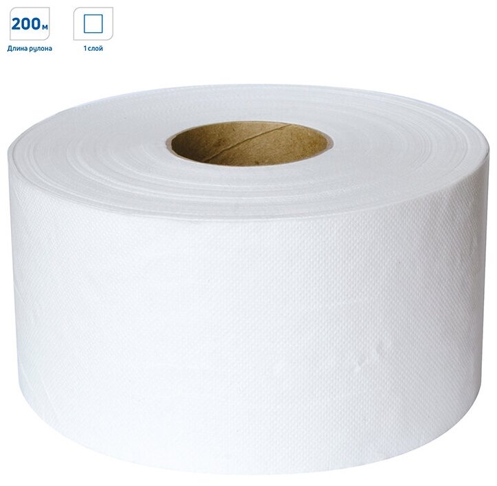 Бумага туалетная OfficeClean Professional(T2) 1-слойная 200м/рул белая 12 штук в упаковке