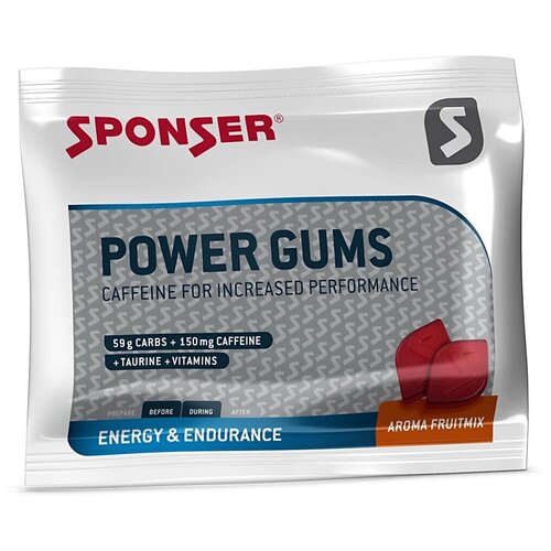 Конфетки SPONSER RED POWER GUMS + кофеин 150mg 10 конфет, Фруктовый микс