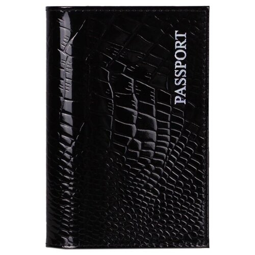 Шарпей, натуральная кожа, отделение для карт, черный