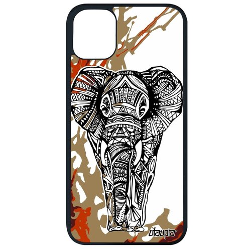 фото Красивый чехол на смартфон // apple iphone 11 pro max // "слон" африканский мудрый, utaupia, цветной