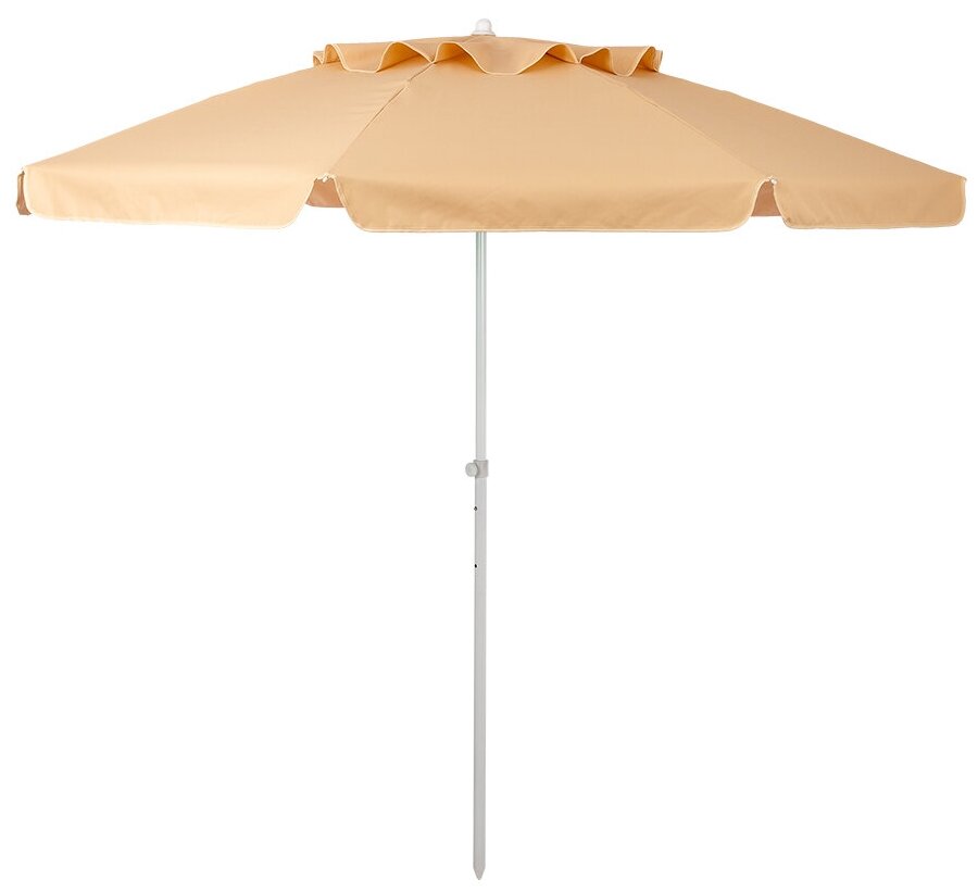 Зонт пляжный "викэнд 32" с регулировкой по высоте, d 2,4 м., бежевый - фотография № 1