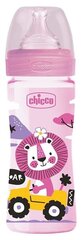 Chicco Бутылочка с соской из силикона Well-Being PP средний поток, 250 мл, boy/girl new, с 2 месяцев, розовый