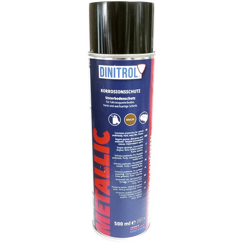 Dinitrol Metallic - Автомобильная антикоррозийная мастика для днища, аэрозоль 500 мл, 11153