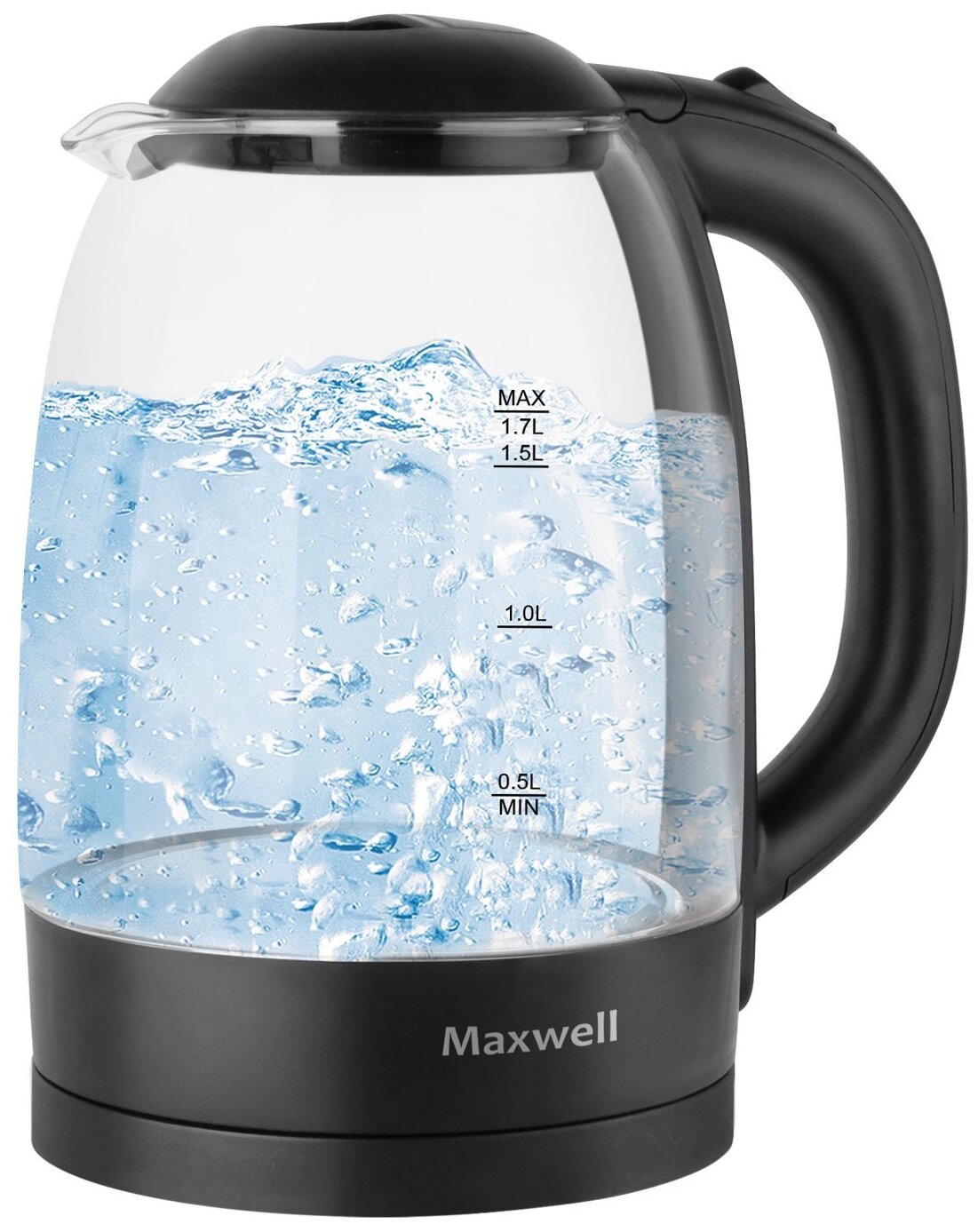 Чайник Maxwell MW-1091 1,8л, 2200Вт, стекло