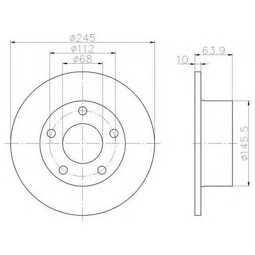 Hella1 hella Тормозной диск hella 8dd355102801