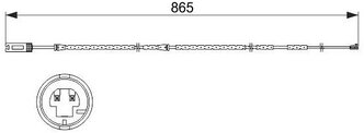 Датчик износа тормозных колодок передний Bosch 1987473519 для BMW 3 series, BMW X1