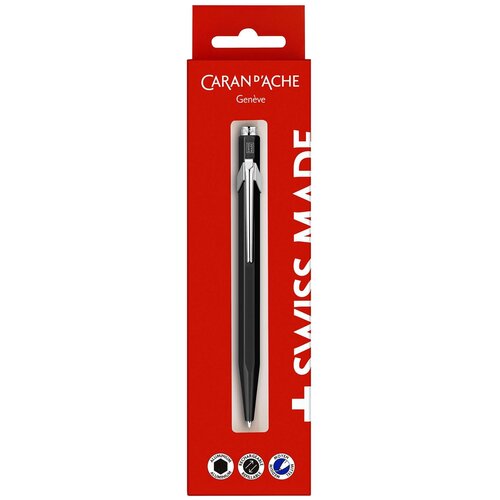 Ручка шариковая Carandache Office 849 Classic (849.609), черный, M, синие чернила блистер