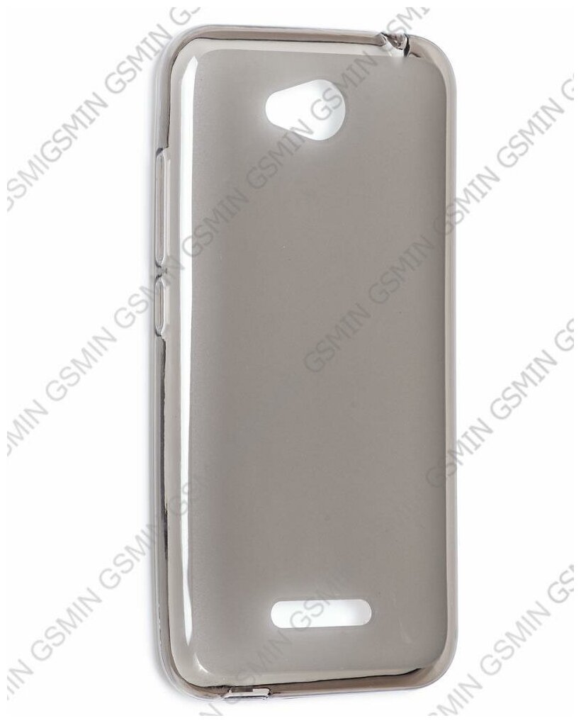 Чехол силиконовый для HTC Desire 616 Dual sim Прозрачно-Матовый (Черный)