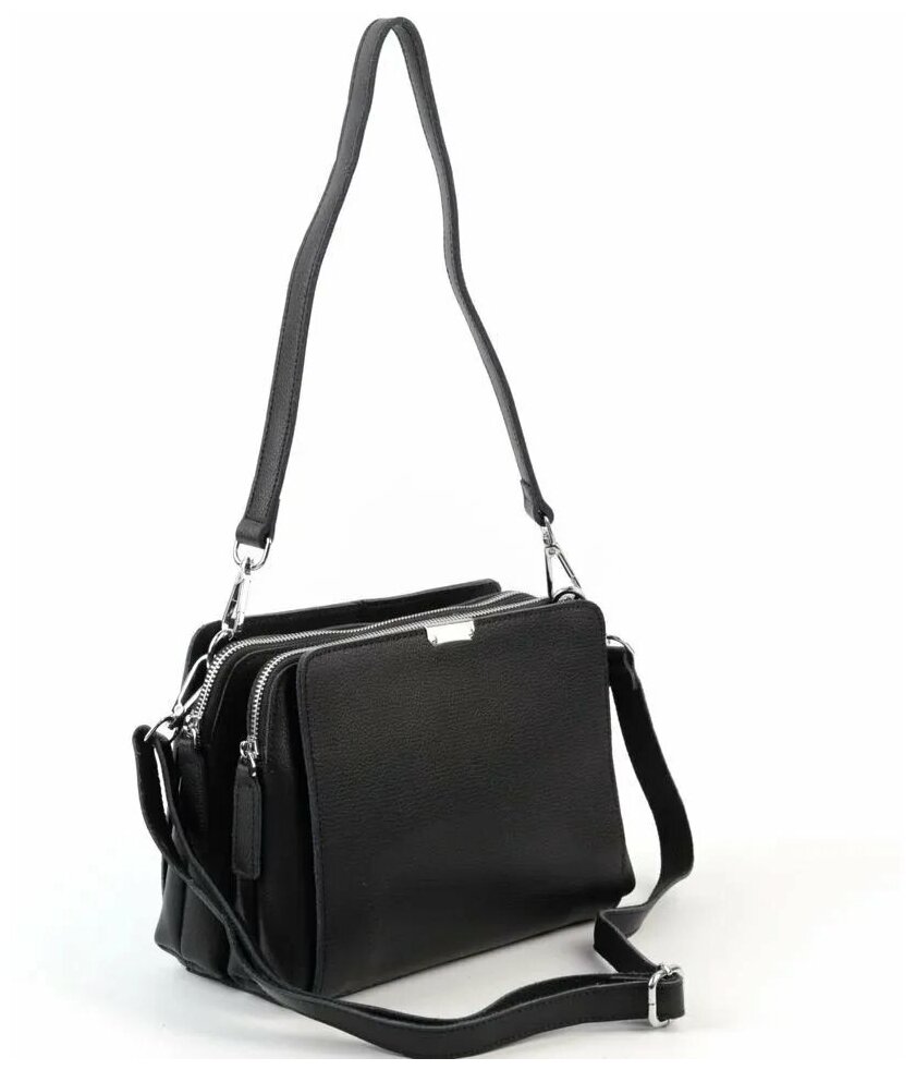 Женская кожаная сумка К2125-208 Блек 