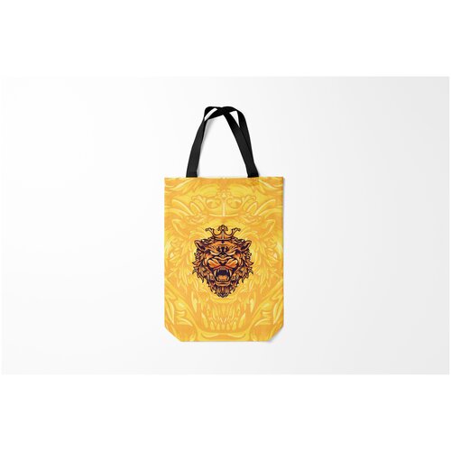 фото Сумка-шоппер / 31х42 см / знаки зодиака / лев граф монте голова burnettie