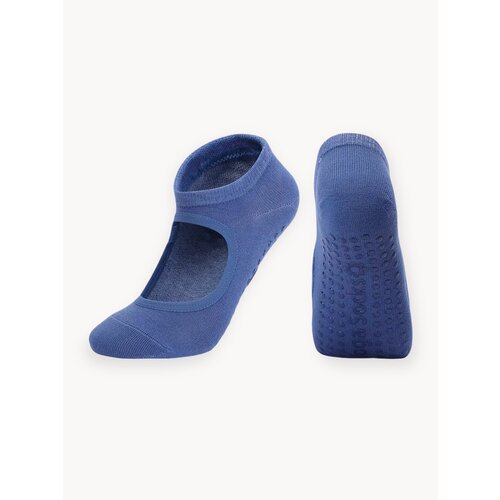 Носки противоскользящие для йоги фитнеса и пилатеса. Синие