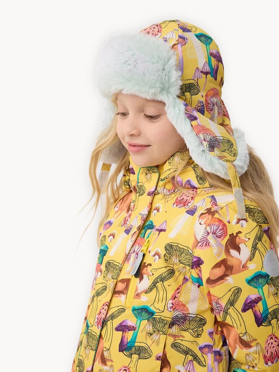 Шапка-ушанка Lassie Kuva для детей, размер 52, желтый