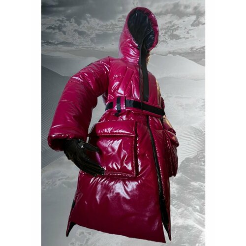 фото Пуховик valiosa, размер m-l, красный