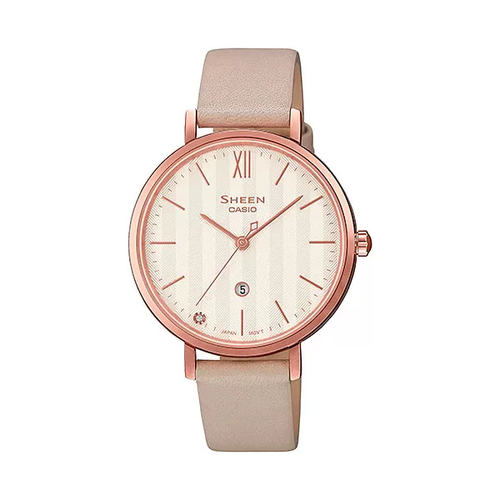 фото Наручные часы casio casio she-4539cgl-7a, бежевый