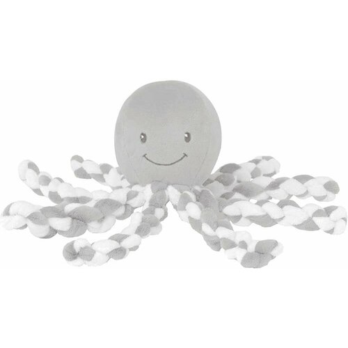 Игрушка мягкая Nattou Soft toy Lapidou Octopus Осьминог grey-white 879705