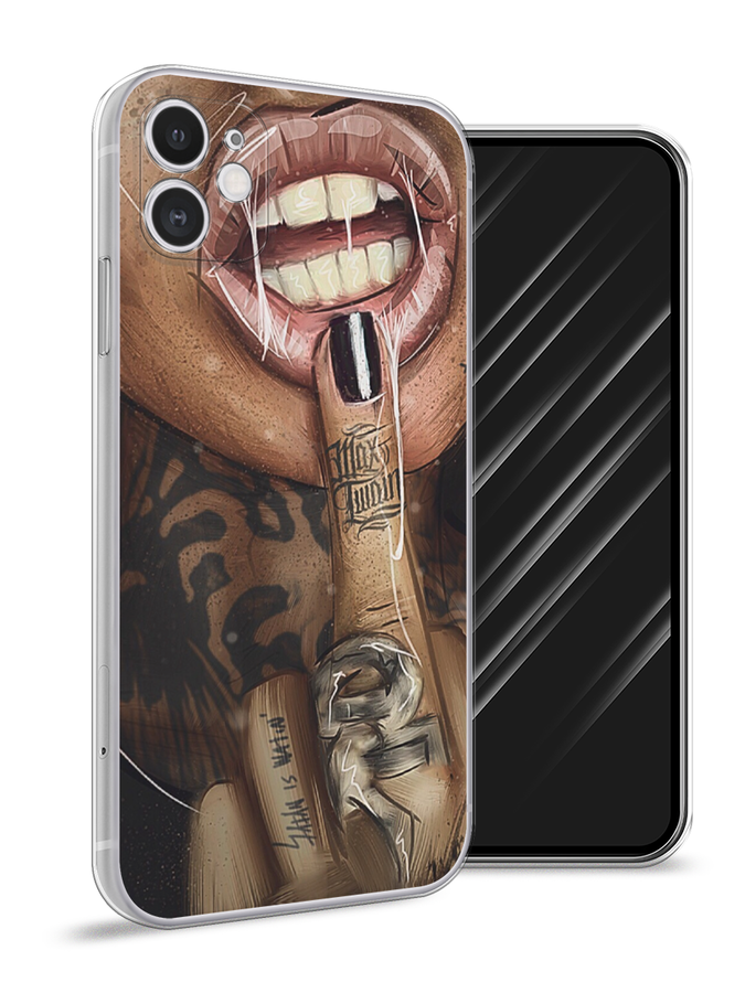 Силиконовый чехол "Девушка с татуировками" на Apple iPhone 11 / Айфон 11