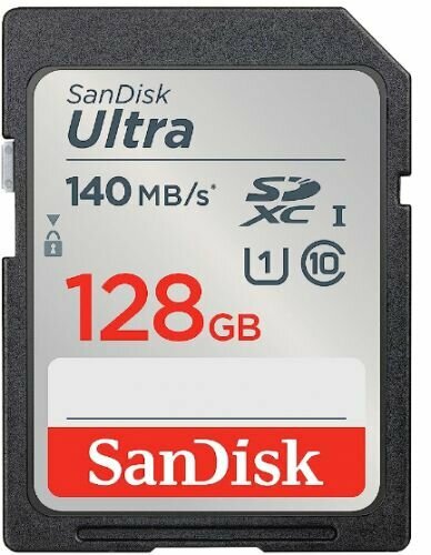 Карта памяти SDXC 128GB SanDisk Ultra Class 10 UHS-I 140MB/s